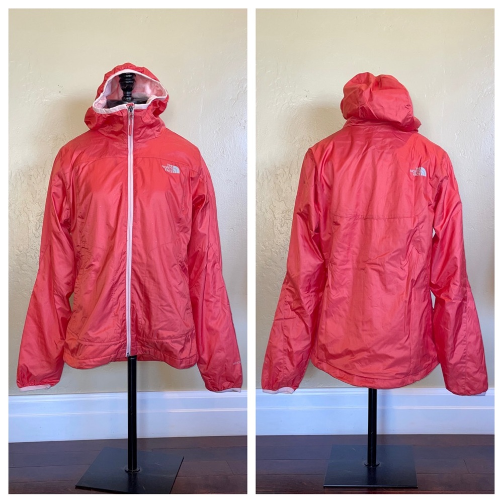 The North Face Windwall Faux Fur Lined Jacket Zipper Hood Size Medium